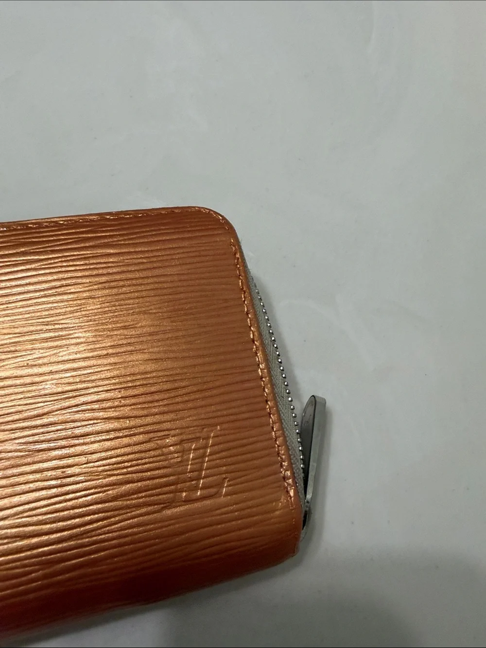 Louis Vuitton Orange Gradient Epi Zip Wallet in box and with LV Dusty
